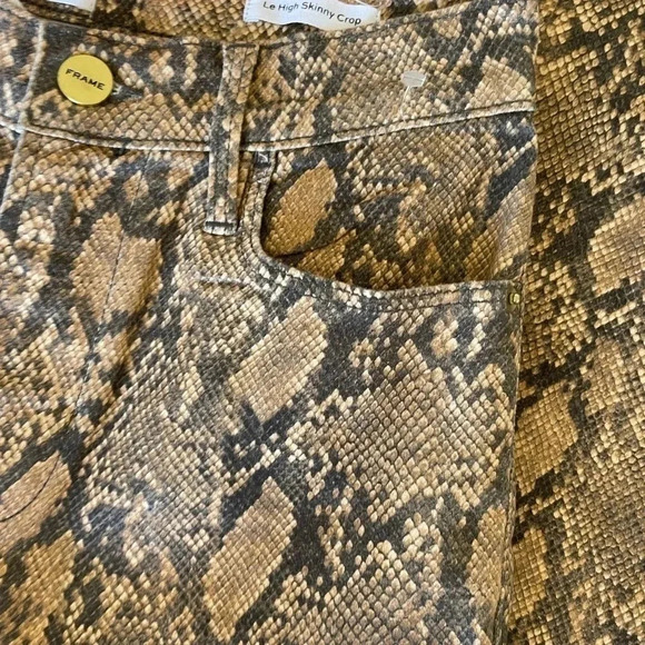 Frame denim le high skinny crop in python - Picture 8 of 13